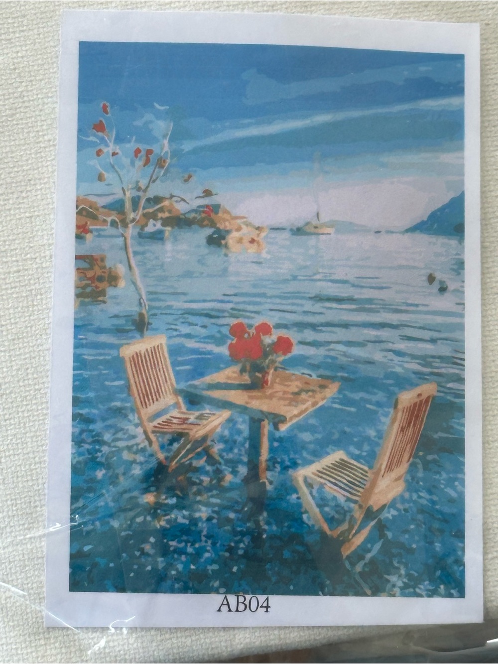 Beach Scene Paint by number canvas 16x20